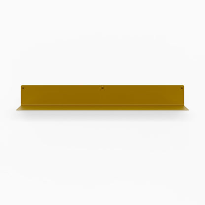 Bender FM 3 Metal Wall Shelf M2M in mustard yellow floating design for sleek shelf and wall display by Shelfology