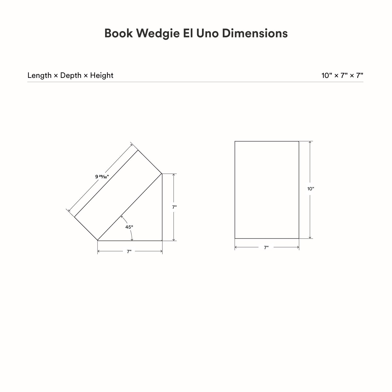 Book Wedgie El Uno - Concrete Book Rest