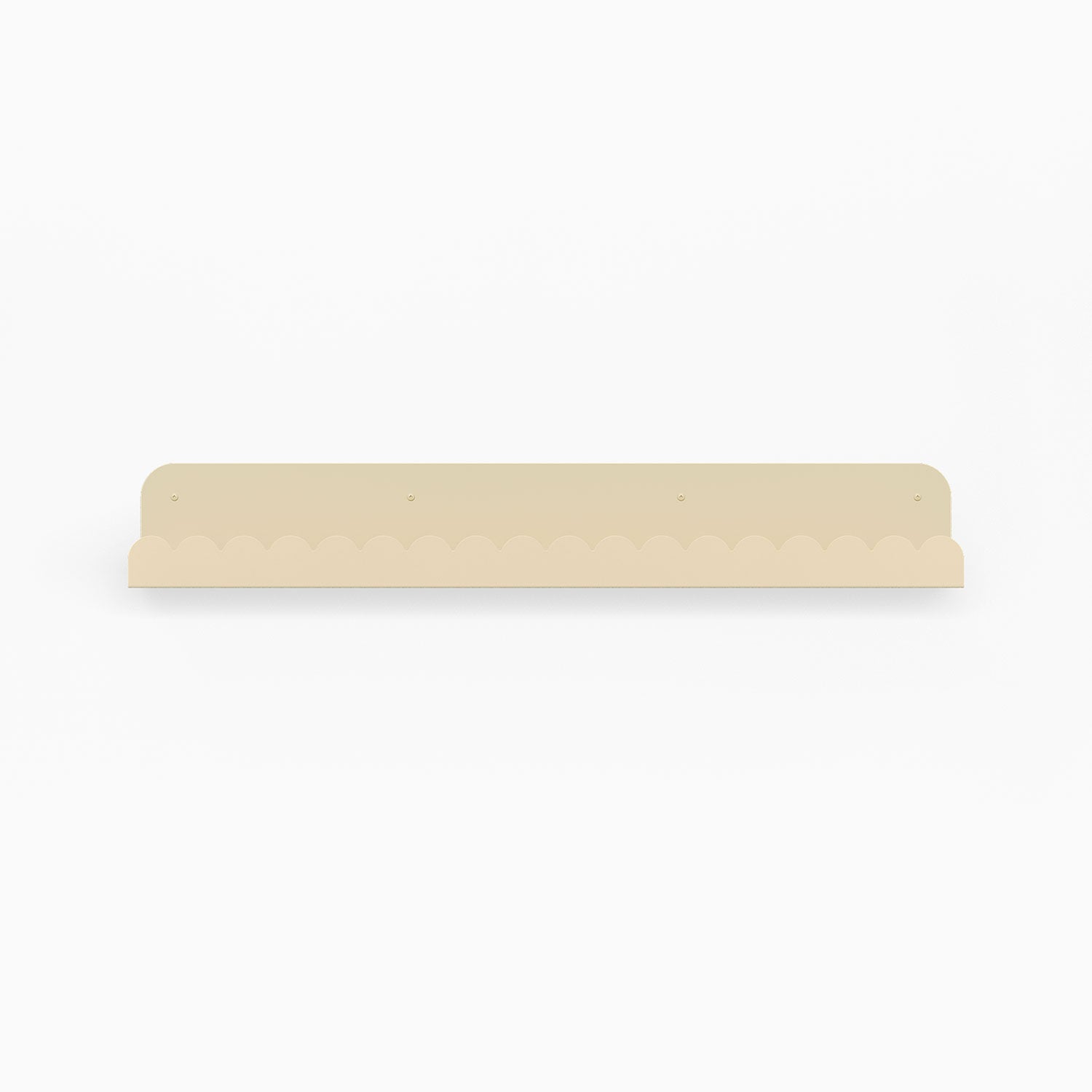 Mini Bubble Picture Ledge in muted dune steel with soft mini bubble pattern for elegant wall display and organization