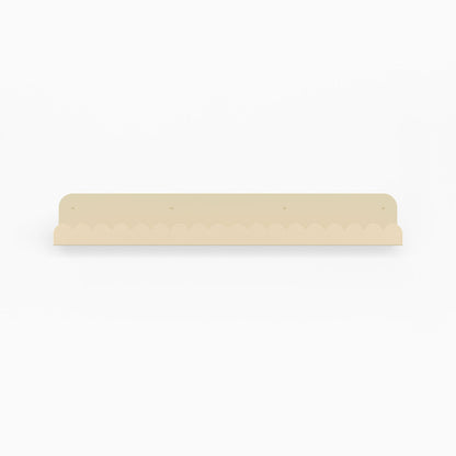 Mini Bubble Picture Ledge in muted dune steel with soft mini bubble pattern for elegant wall display and organization