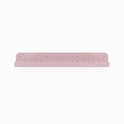 Mini Bubble Picture Ledge in purple dusk steel with scalloped mini bubble design for elegant wall display and organization