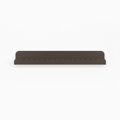 Mini Bubble Picture Ledge in tungsten steel with subtle mini bubble edge for stylish wall display and floating shelf organization