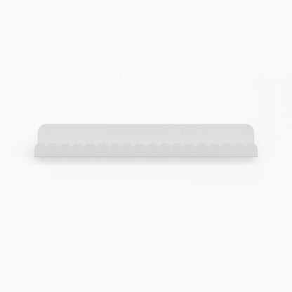 Mini Bubble Picture Ledge in matte white steel with compact bubble design for minimalist wall display and organization