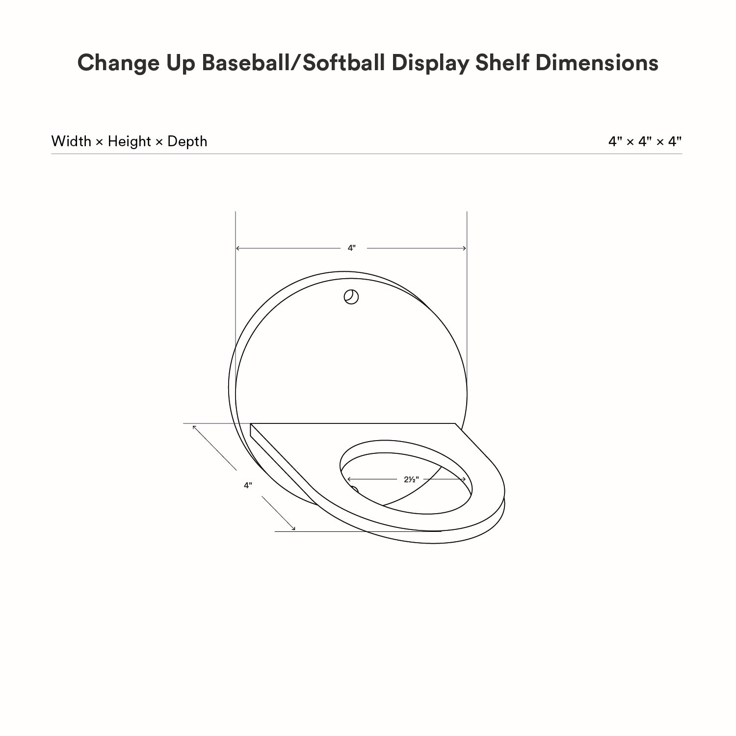 Change Up Baseball Display Shelf