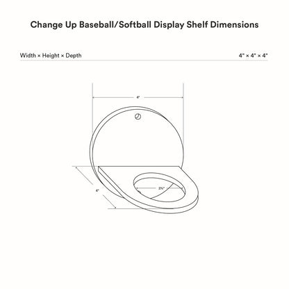 Change Up Baseball Display Shelf