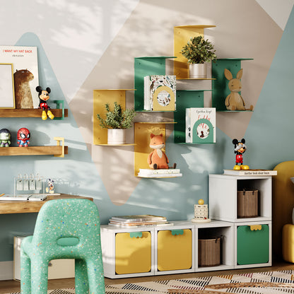 Double Rainbow Metal Wall Shelf