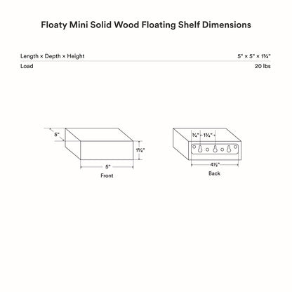 Floaty - Mini Solid Wood Floating Shelf