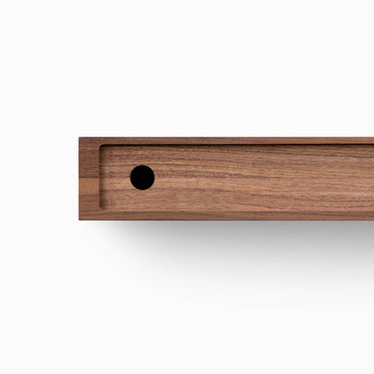 Aksel Unfinished Walnut Floating Shelf