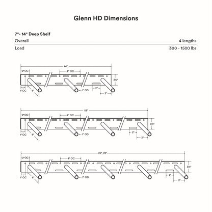 Glenn HD Floating Mantel Bracket