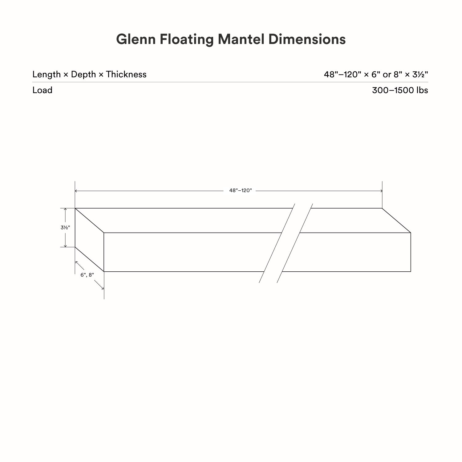 Glenn Maple Floating Mantel