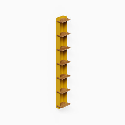 Halle Bookshelf (White Oak) wall mounted shelving unit with multiple wood shelves for organized display and decor