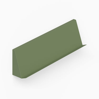 Minimalist olive green metal wall-mounted Issue Book + Magazine Wall Display designed for functional organization and stylish display spaces.