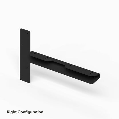 Lars Floating Vanity Hidden Mount Bracket in black right configuration for concealed vanity installation