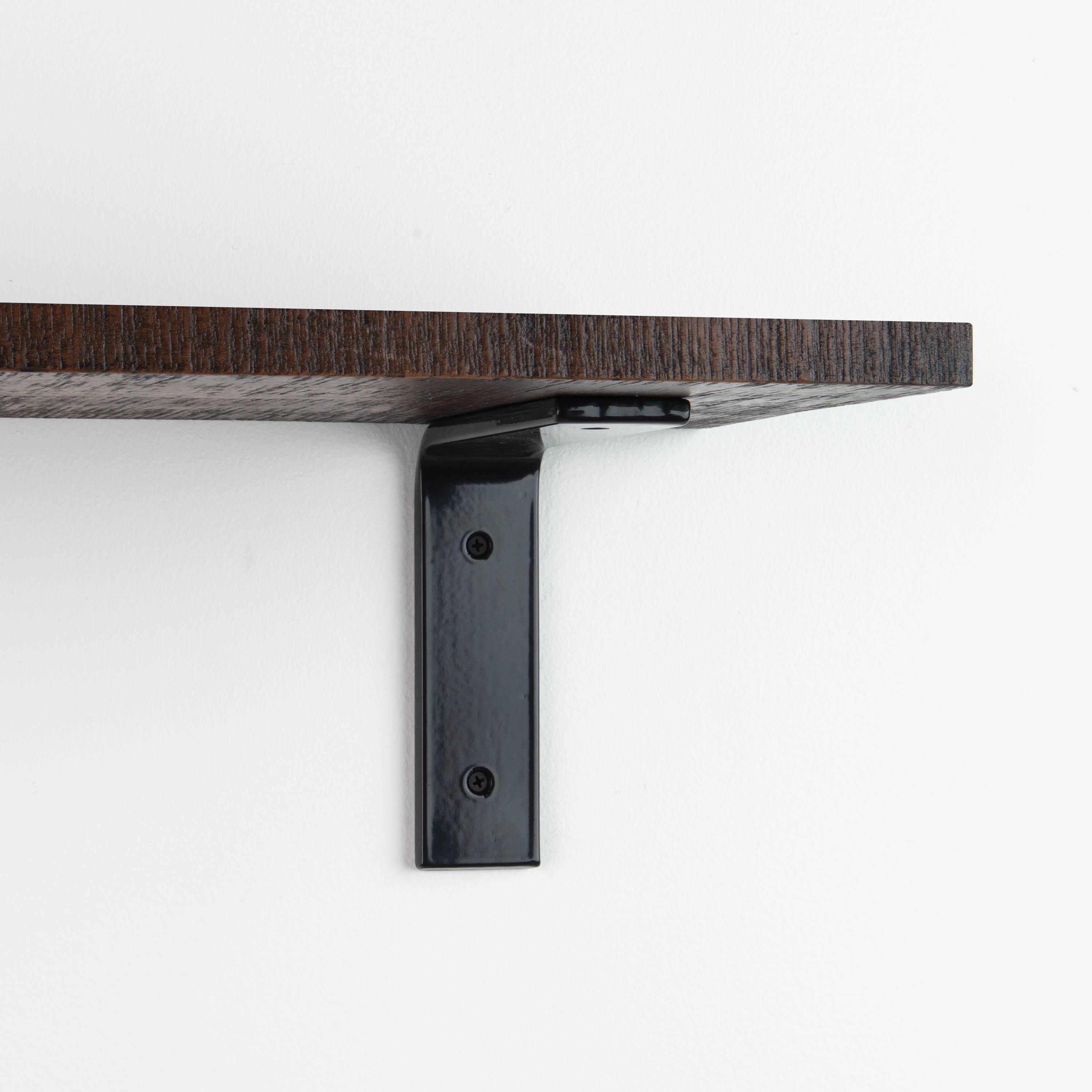 Leif Espresso Rustic Wall Shelf