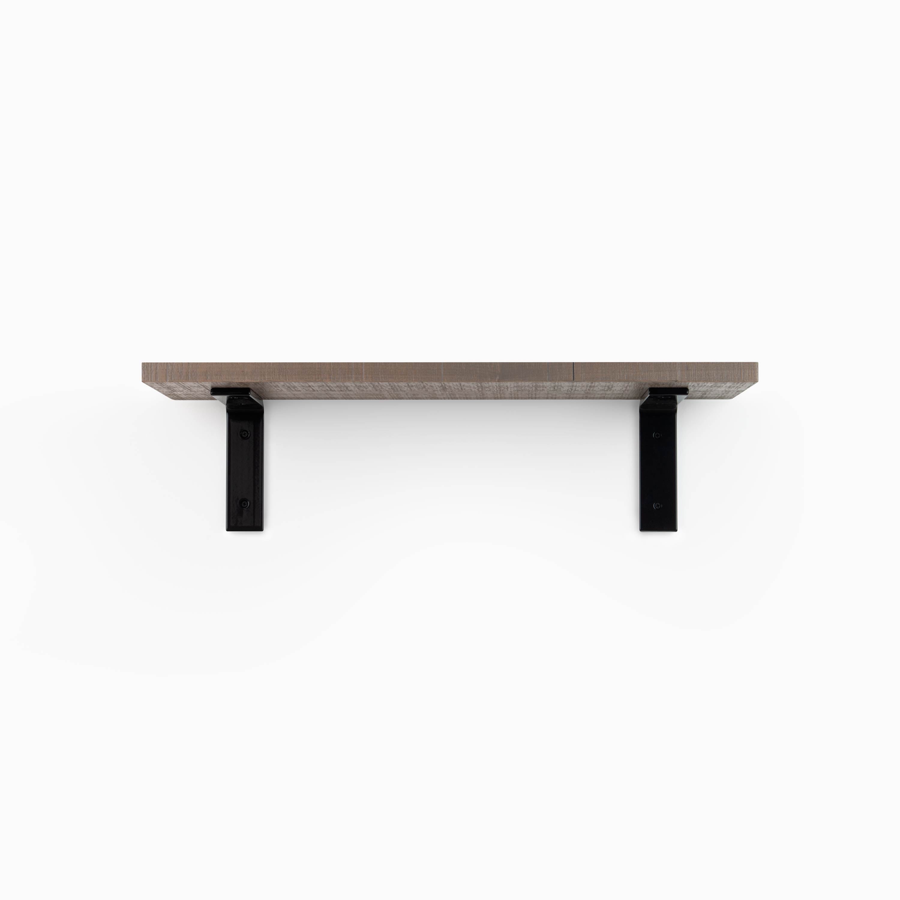 Leif Hatch Grey Rustic Wall Shelf