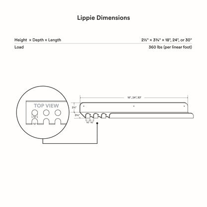 Lippie Stainless Steel Shower Ledge