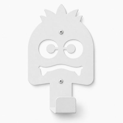 Little Hangups white monster wall hook for playful wall organization and hanging accessories