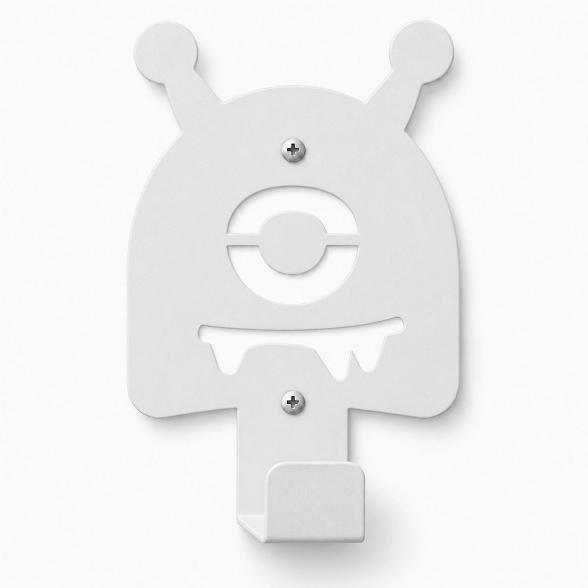 Little Hangups white monster wall hook for playful wall organization