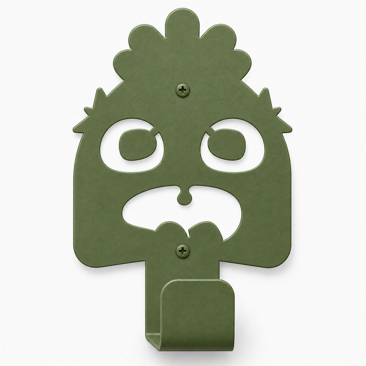 Little Hangups green monster wall hook with playful eyes and a sturdy lower hanger for organizing coats bags or accessories