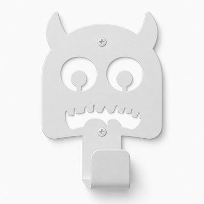 Little Hangups whimsical white monster wall hook for playful wall decor and convenient hanging organization