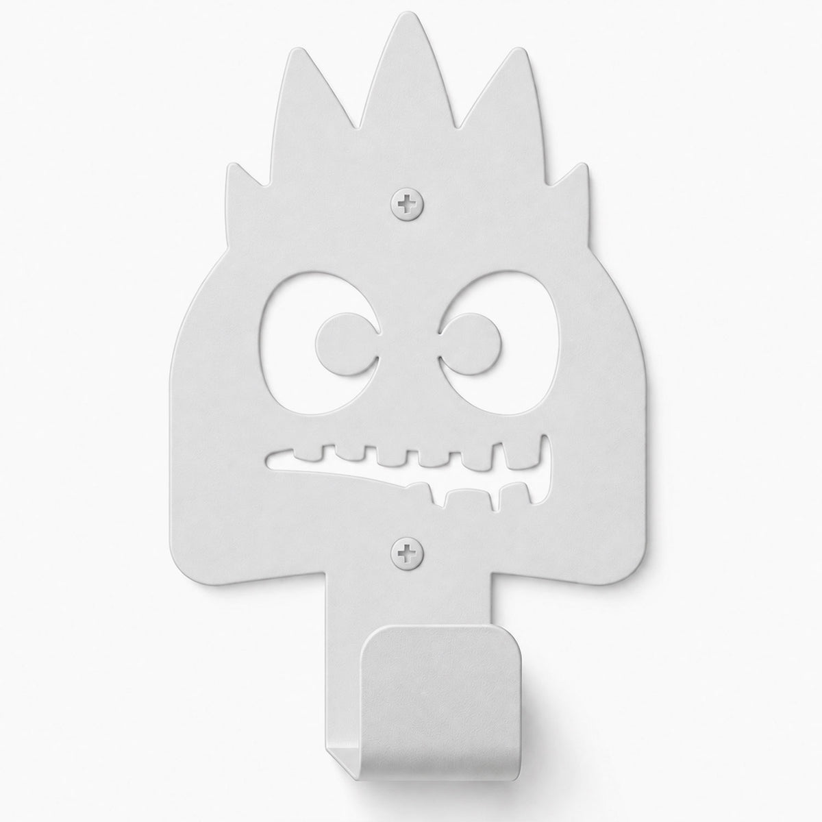 Little Hangups monster shaped wall hook in a minimalist metal design for playful wall decor and everyday organization