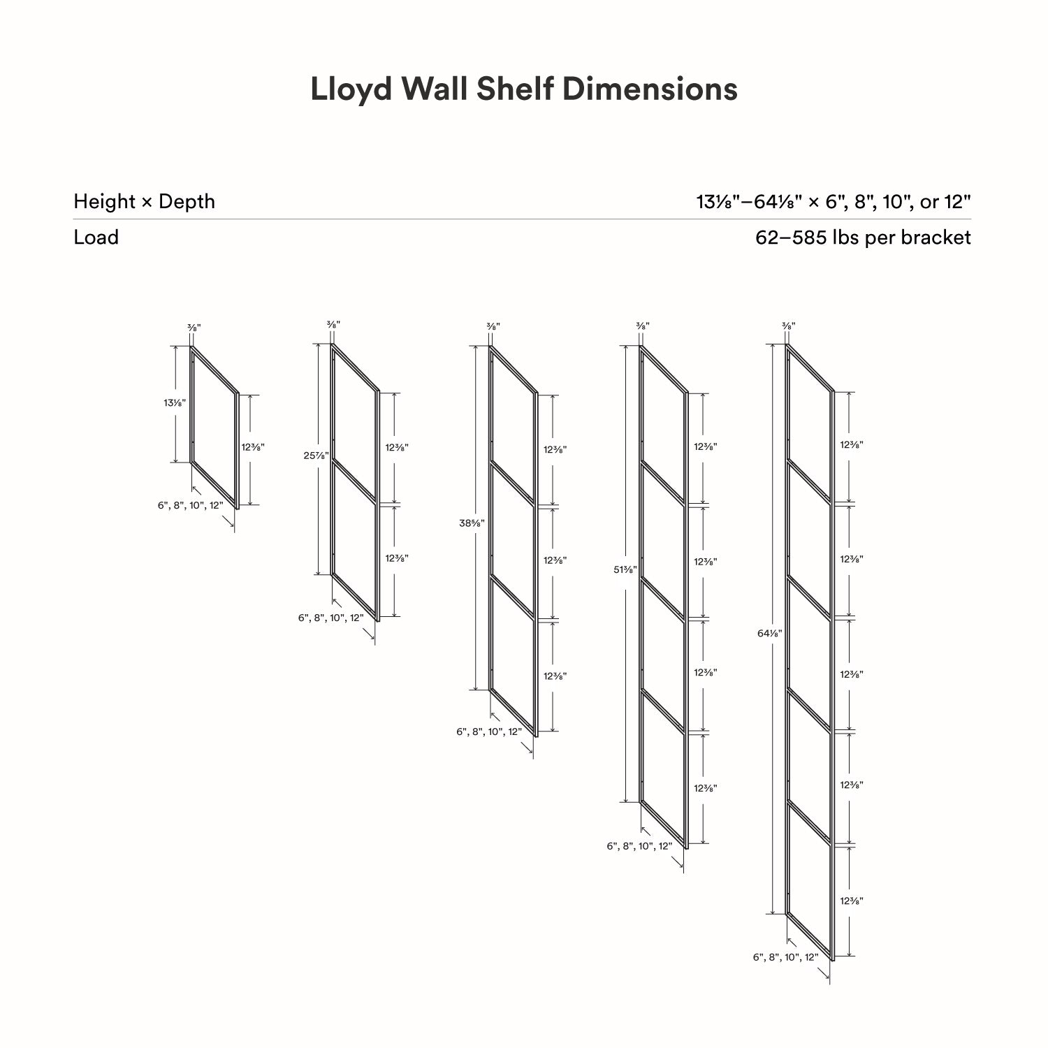 Lloyd White Oak 1 Tiered Shelf | Shelfology®