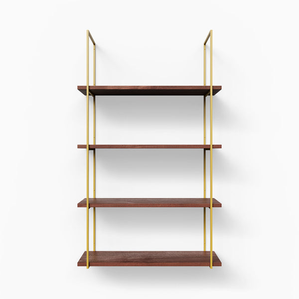 FLYMe／DOCK OFFICE SERIES SHELF（ウォールナット） Lloyd Mahogany 4 Tiered Shelf | Shelfology®