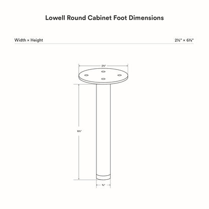 Lowell Round Cabinet Foot Hardware