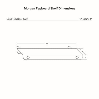Morgan Magnetic Pegboard Tray Shelf