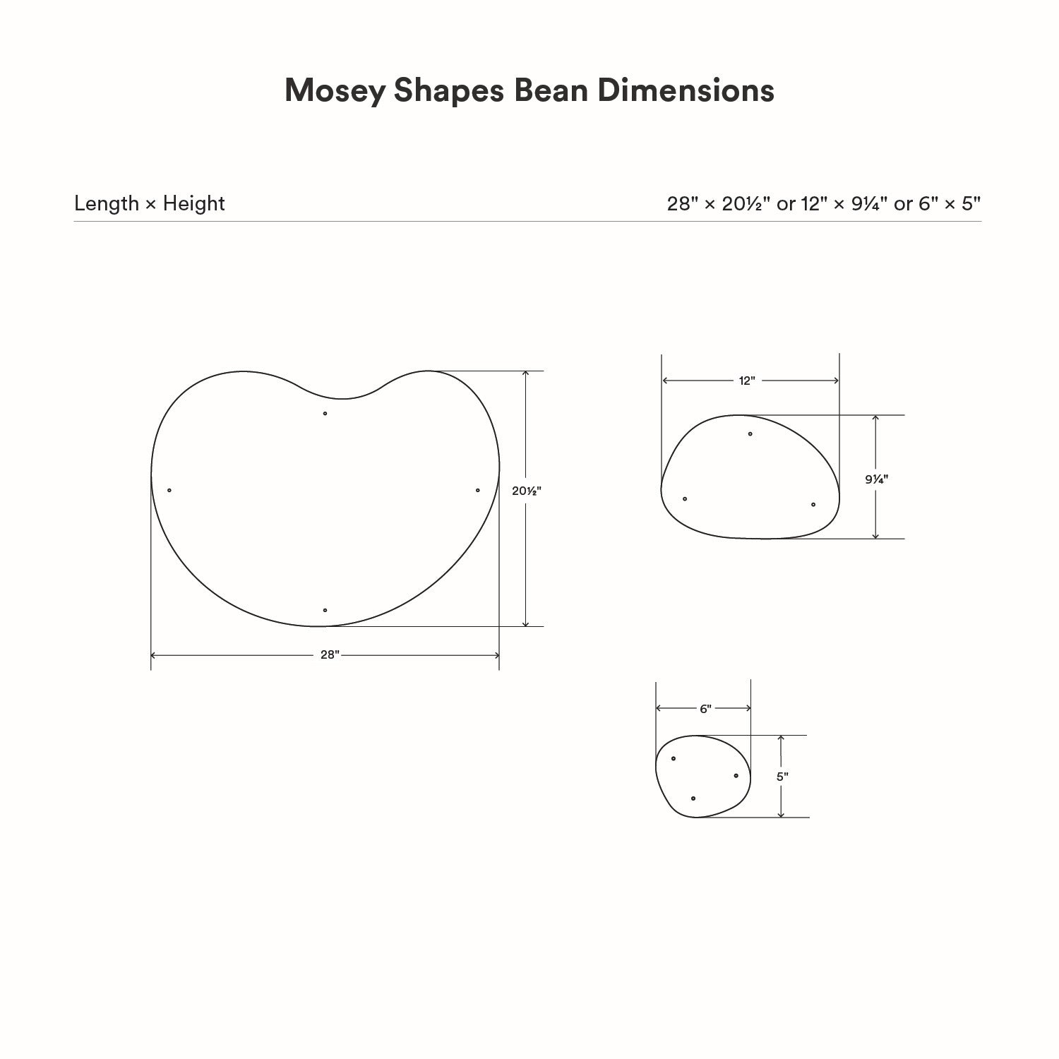 Mosey Shapes Bean Magnet Board | Shelfology®