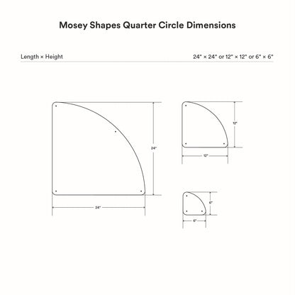Mosey Shapes Quarter-Circle Magnet Board