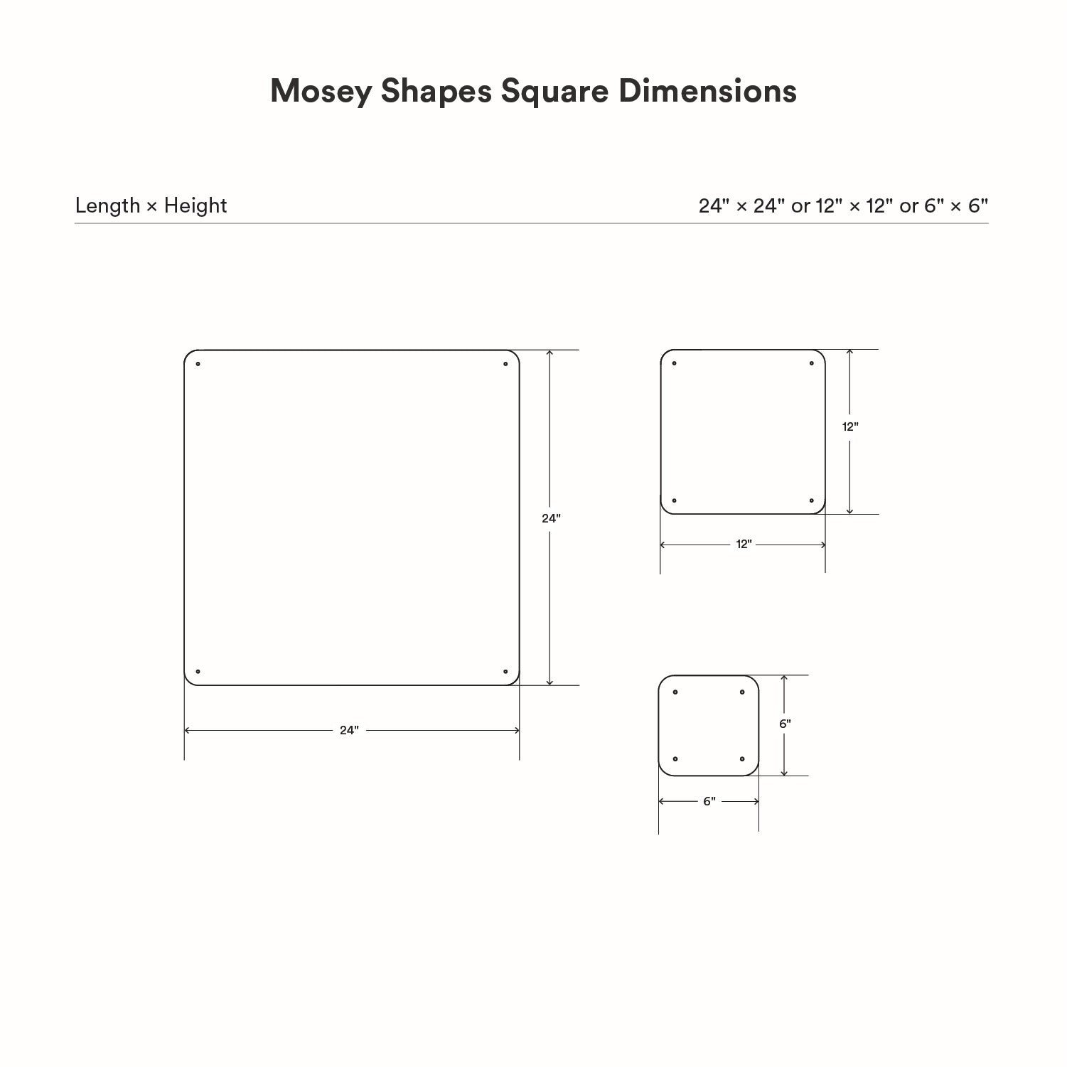 Mosey Shapes Square Magnet Board | Shelfology®