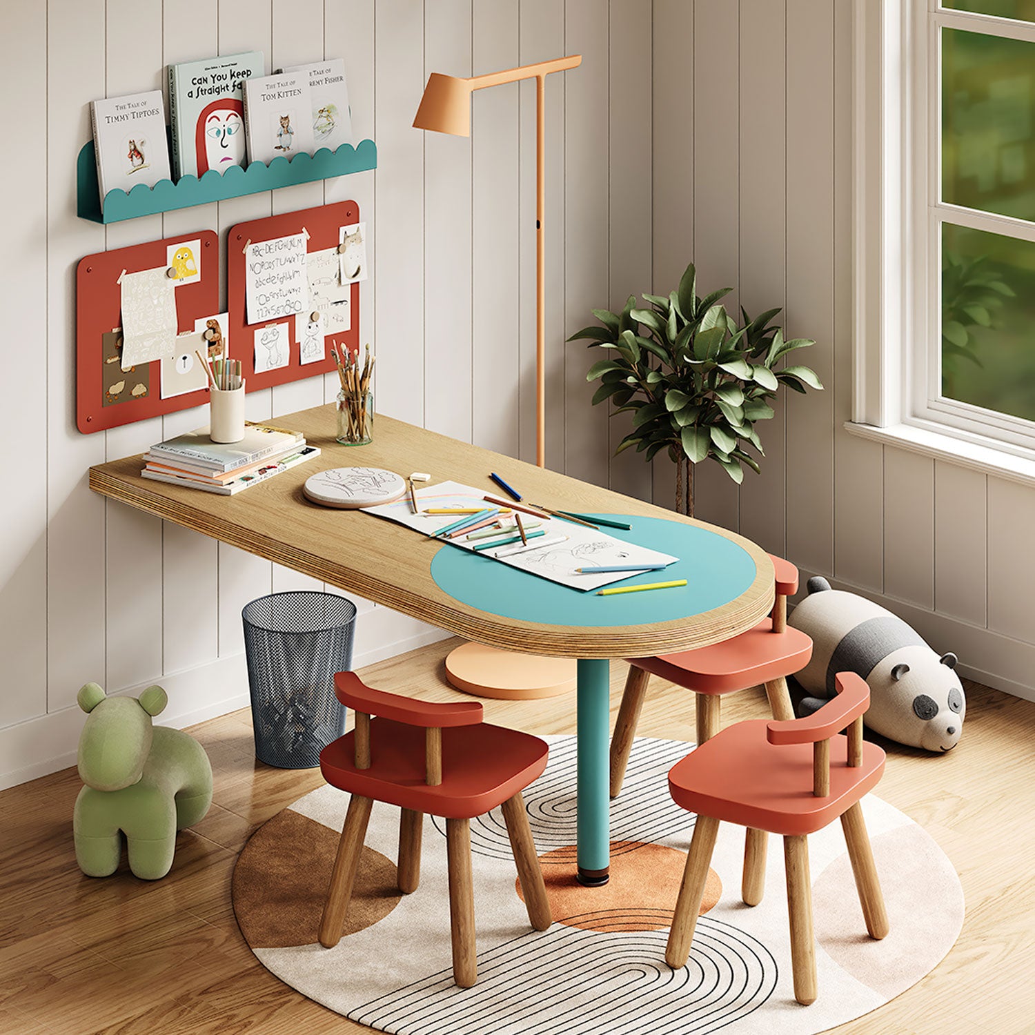Moxie Peninsula Table (Baltic Birch - With Color Inlay)
