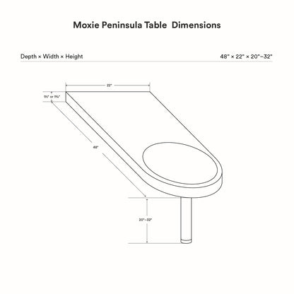 Moxie Peninsula Table (Baltic Birch - With Color Inlay)