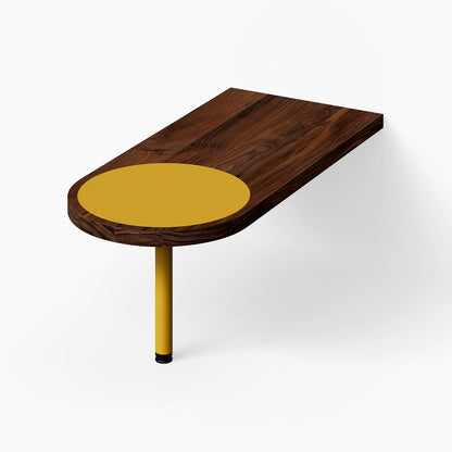 Moxie Peninsula Table (Walnut - With Color Inlay)