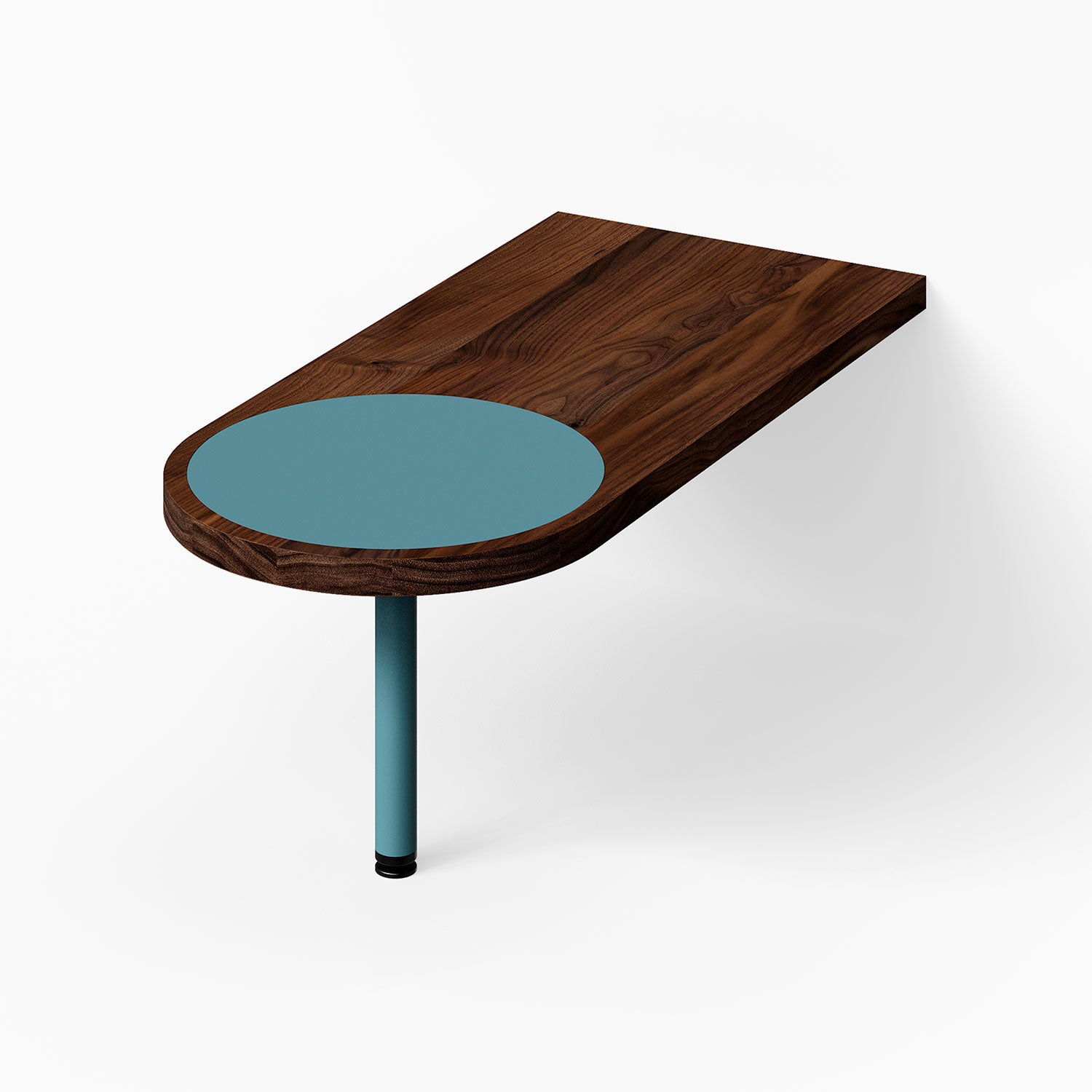 Moxie Peninsula Table (Walnut - With Color Inlay)