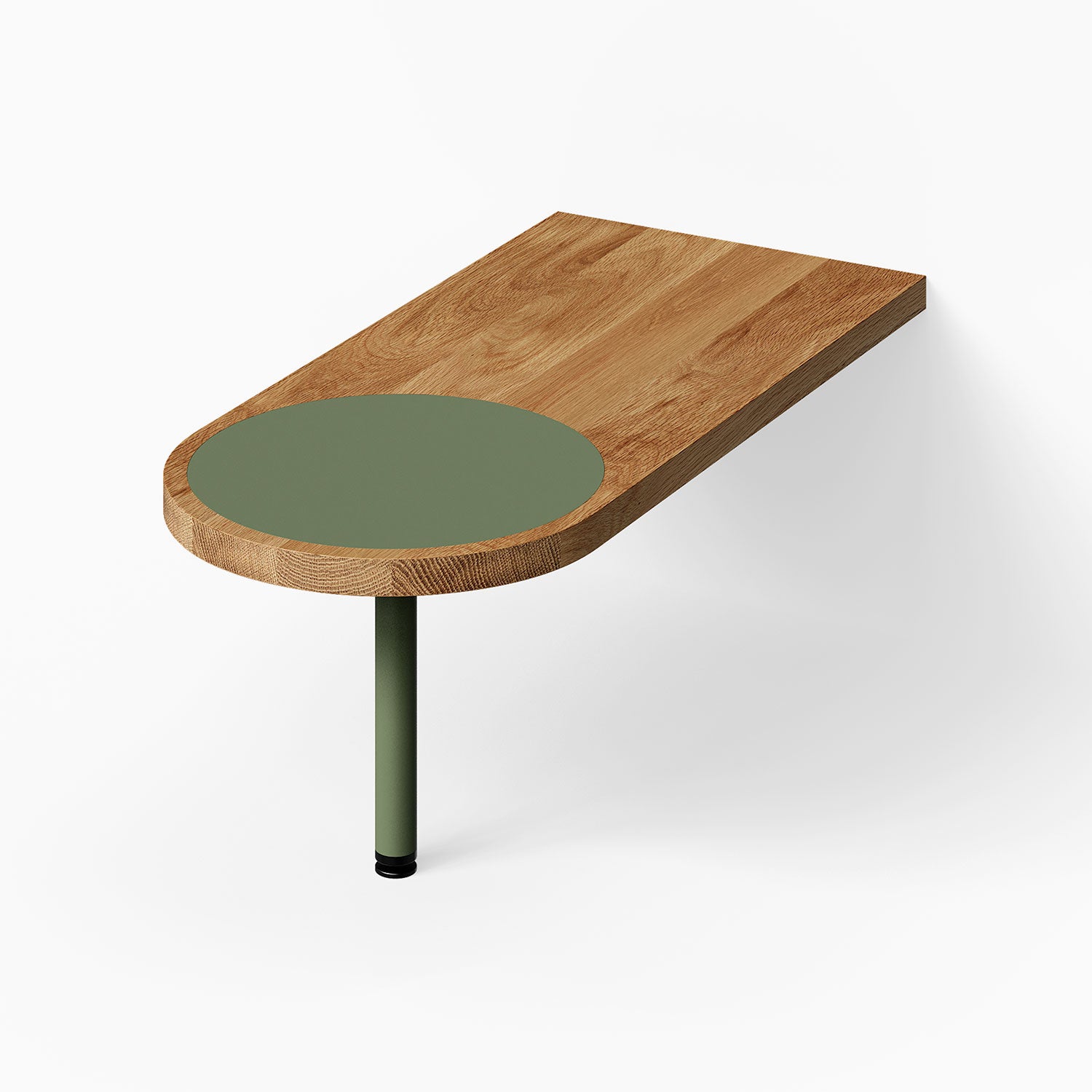 Moxie Peninsula Table (White Oak - With Color Inlay)
