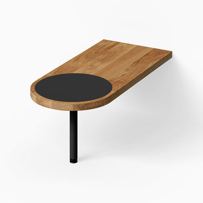 Moxie Peninsula Table (White Oak - With Color Inlay)