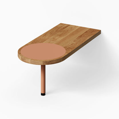 Moxie Peninsula Table (White Oak - With Color Inlay)