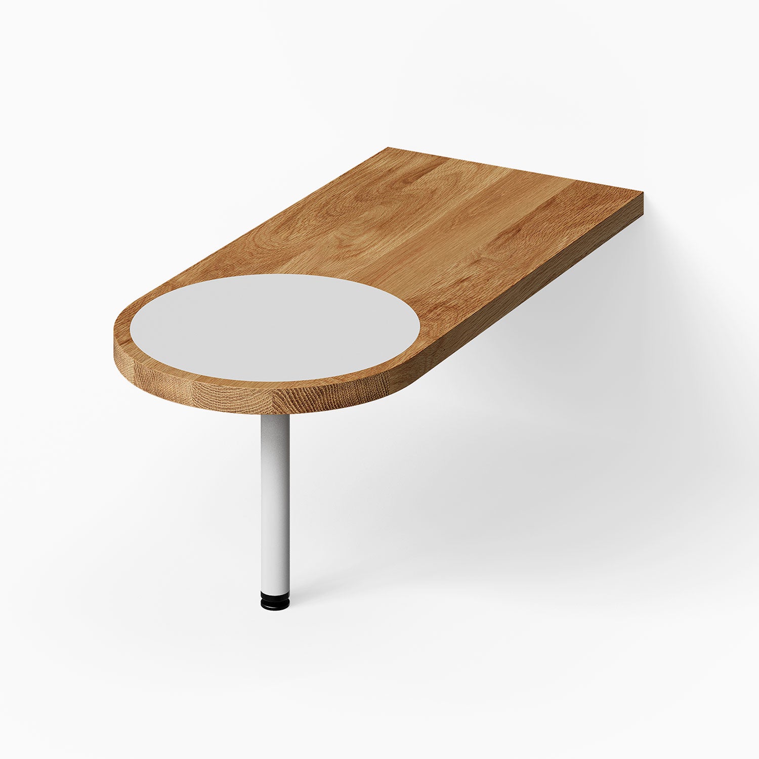 Moxie Peninsula Table (White Oak - With Color Inlay)