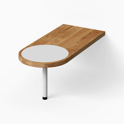 Moxie Peninsula Table (White Oak - With Color Inlay)