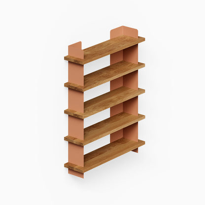 Nigel Bookshelf featuring solid hardwood shelves and modern mixed-material design, ideal for organizing and displaying treasured items.