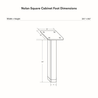 Nolan Square Cabinet Foot Hardware