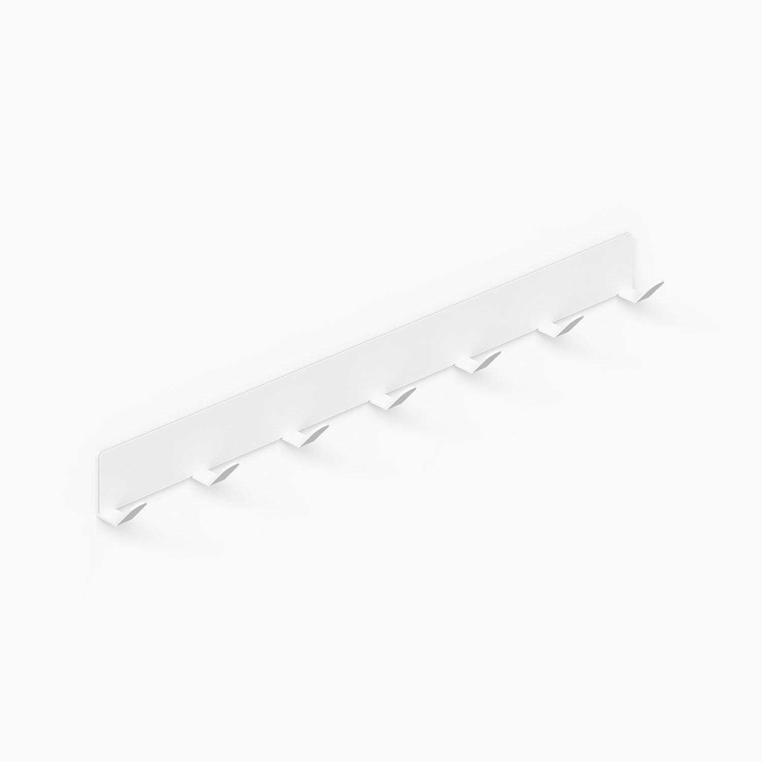 Of Course Wall Hook in white steel with seven hooks designed for minimalist, durable wall storage and organization solutions.