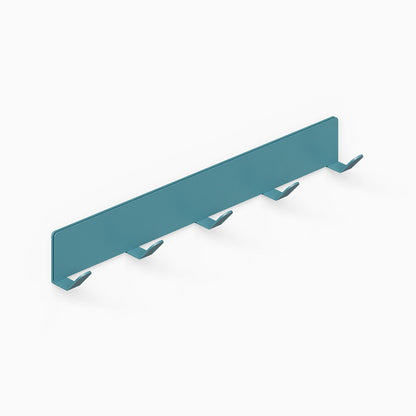 Of Course Wall Hook in matte teal steel with five hooks for organizing coats, bags, or accessories, designed for durable and functional wall storage.