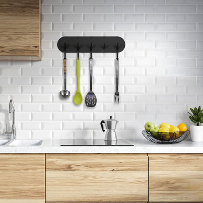 Peggy Round 5 Wall Hook - B&W