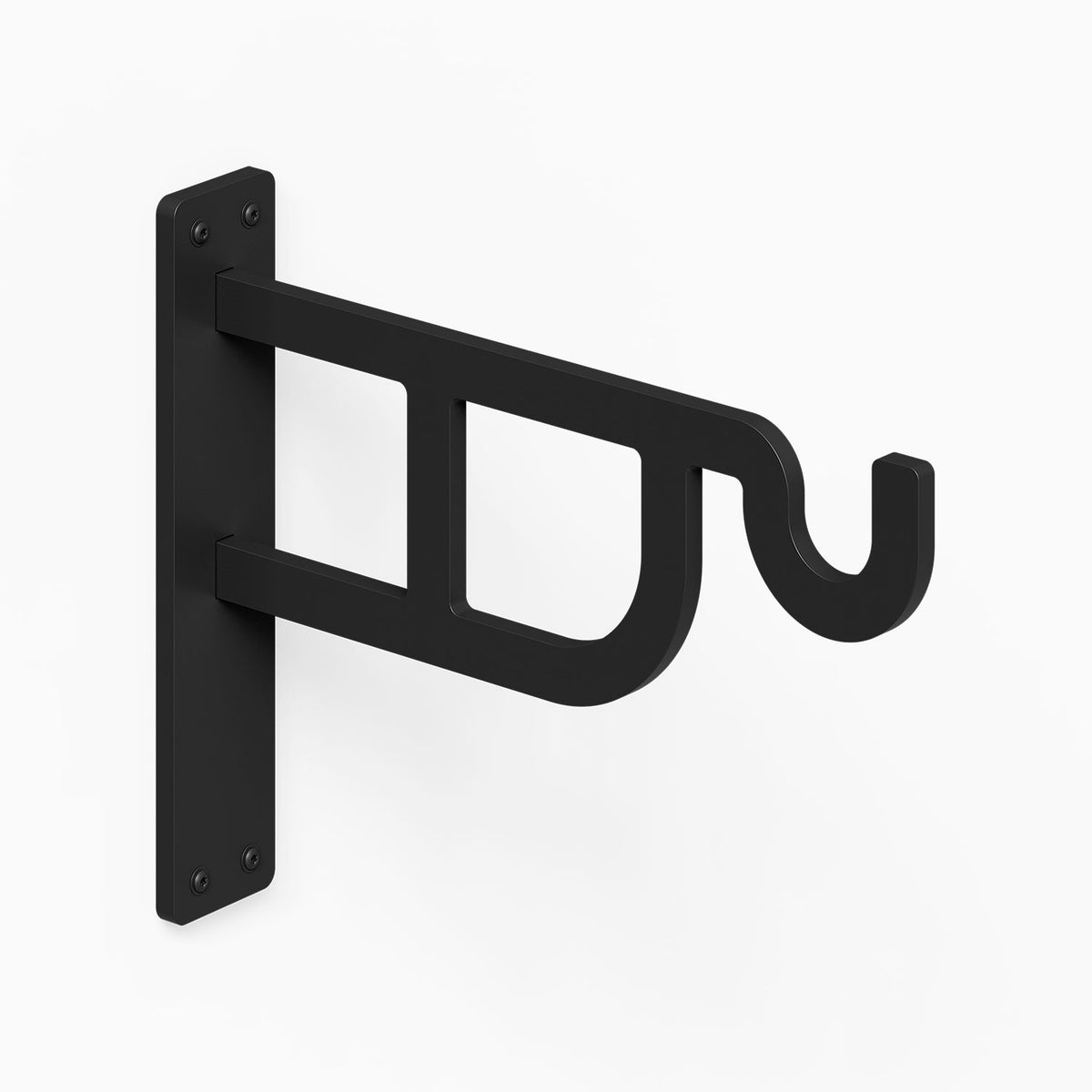 Petal Outdoor Planter Hook black wall mounted hook for hanging outdoor planters and organizing vertical space