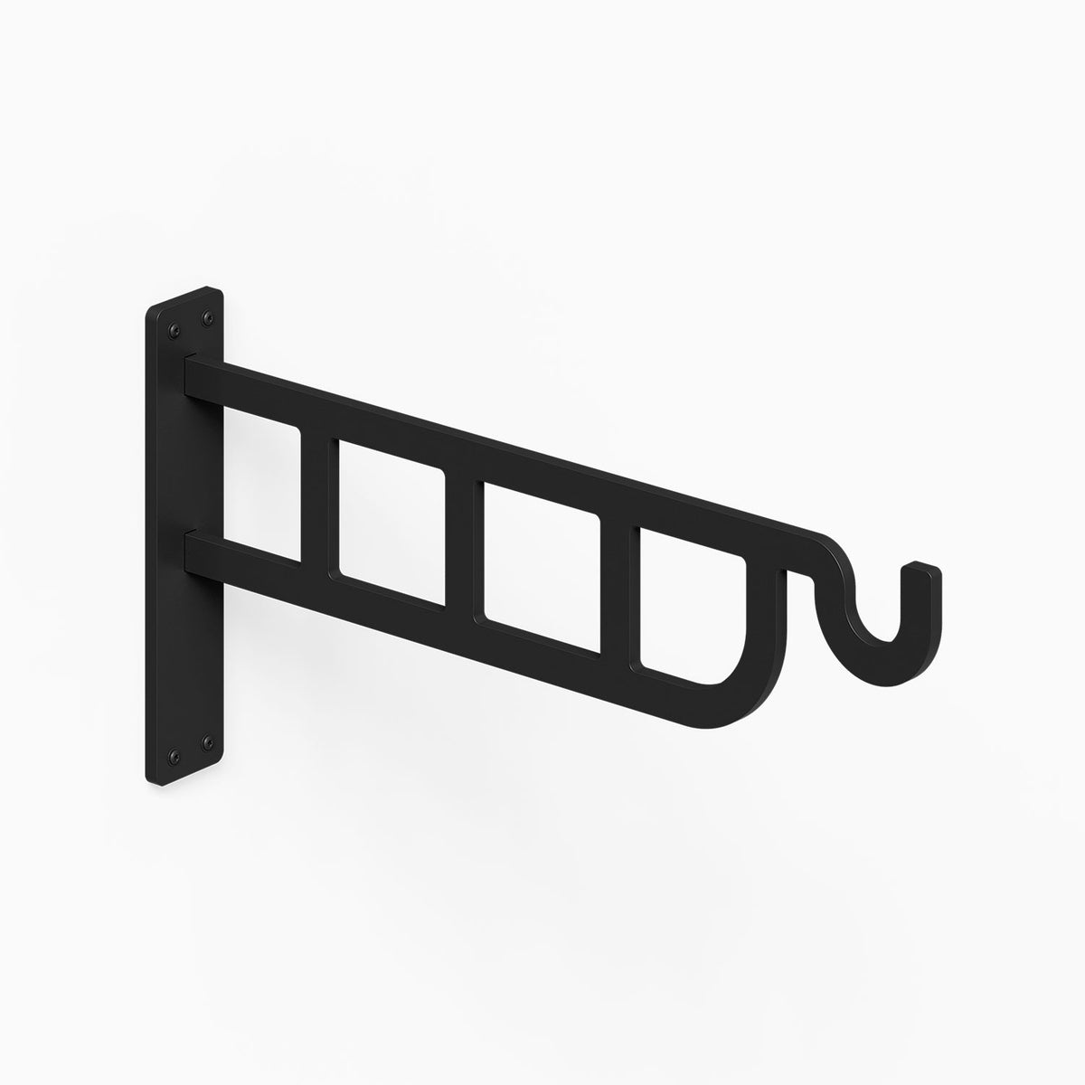 Petal Outdoor Planter Hook black wall mounted hook for hanging outdoor planters and containers