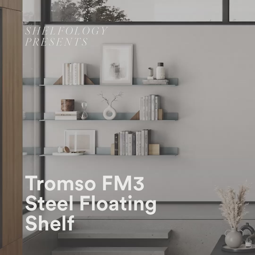 Tromso FM3 Steel Floating Shelf | Shelfology®