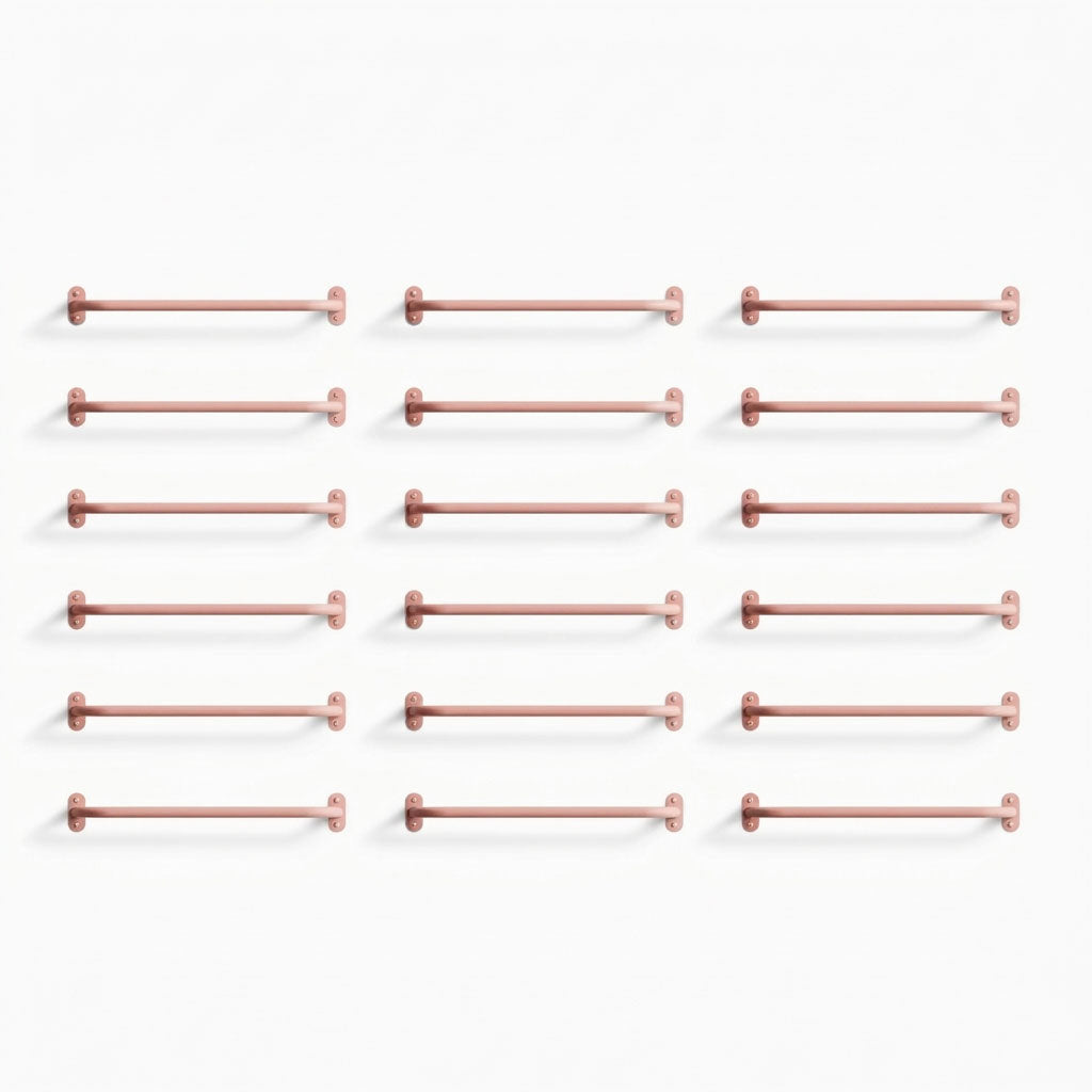 Randle 24" Monkey Bars + Wall Ladder - Bulk Clearance in pink steel for sleek wall-mounted climbing and play accessory